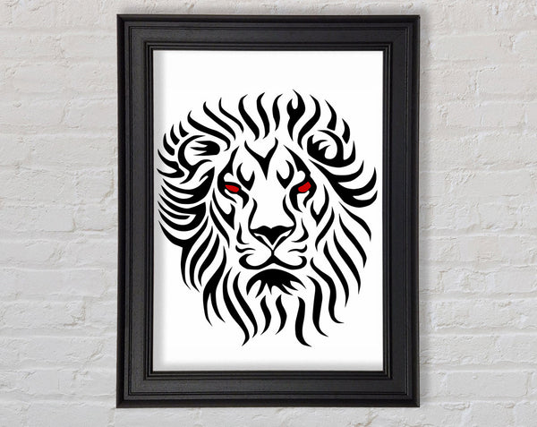 Fierce Lion Eyes Framed Print