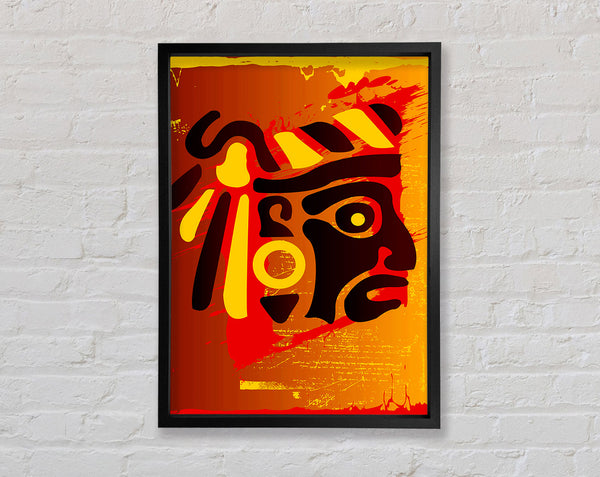 Tribal Face Framed Print