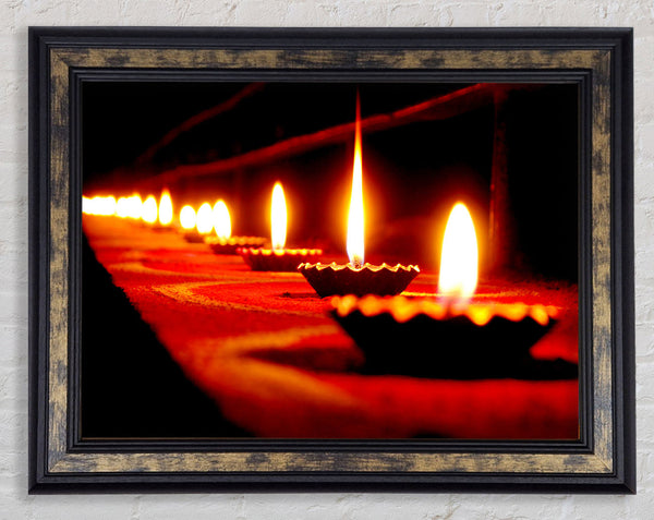 Flames Of Light Framed Print