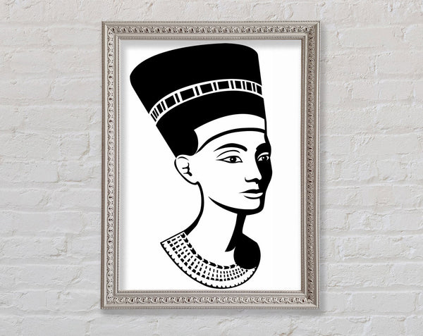 Egyptian Nefertiti B n W Framed Print
