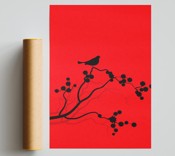 Red Humming Bird Poster