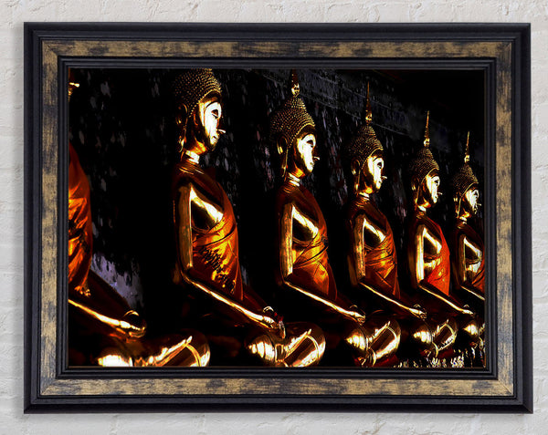 The Light Of The Golden Buddha Framed Print