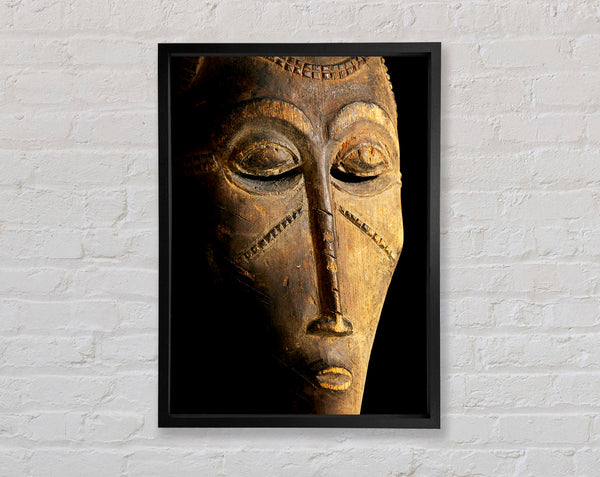 Tribal Face Mask Framed Print