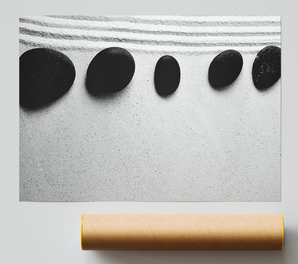 Zen Pebble Line-Up Giclee Print
