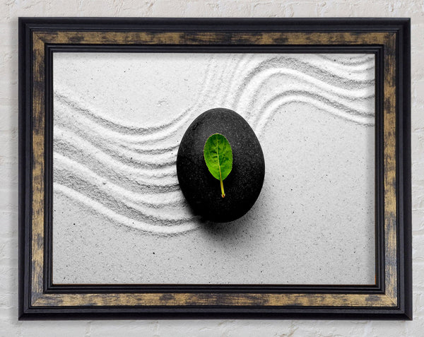 Zen Garden Pebble Framed Print