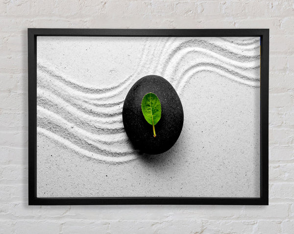 Zen Garden Pebble Framed Print