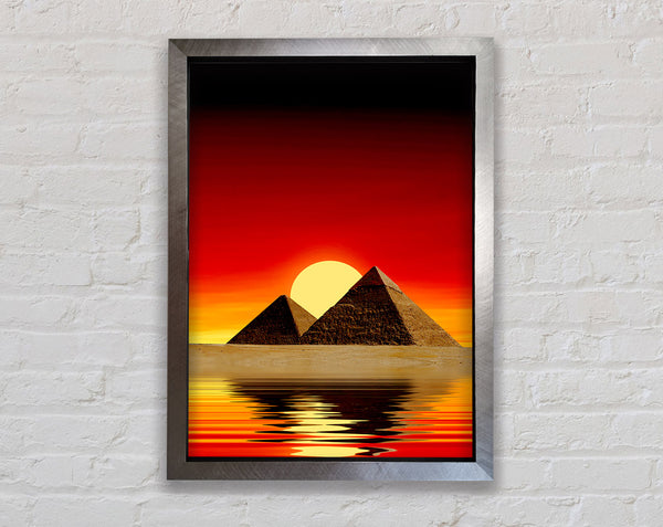 Egyptian Pyramid Reflections Framed Print