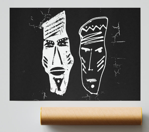 Mask Of Two Sides Print