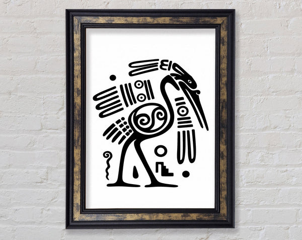 Tribal Bird Framed Print