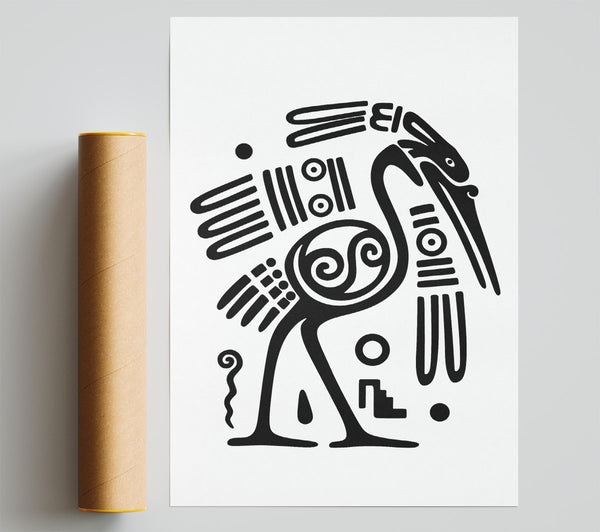 Tribal Bird Giclee Print
