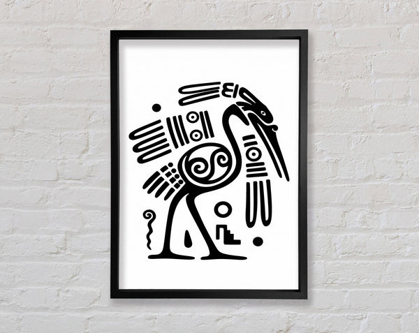 Tribal Bird Framed Print