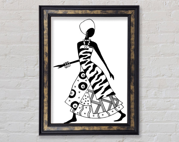 Tribal Dress Framed Print