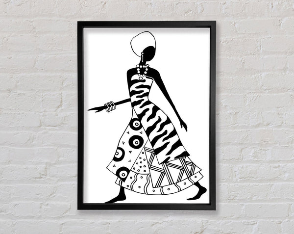 Tribal Dress Framed Print