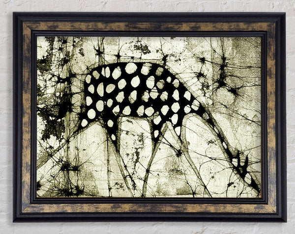 Native Giraffe Framed Print