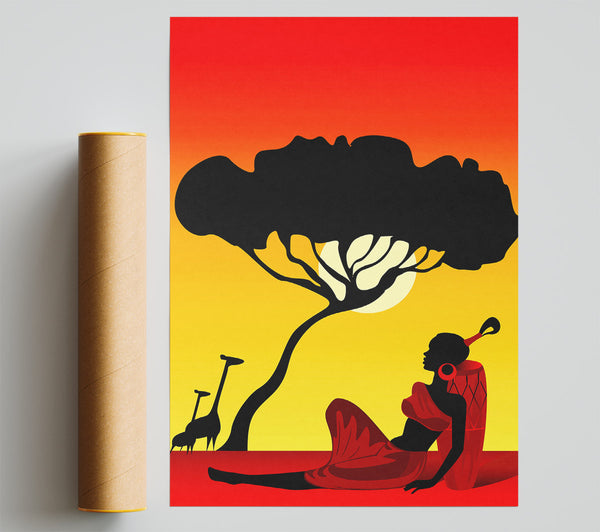 Shading From The African Sun Print