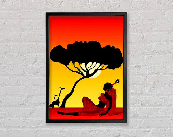Shading From The African Sun Framed Print