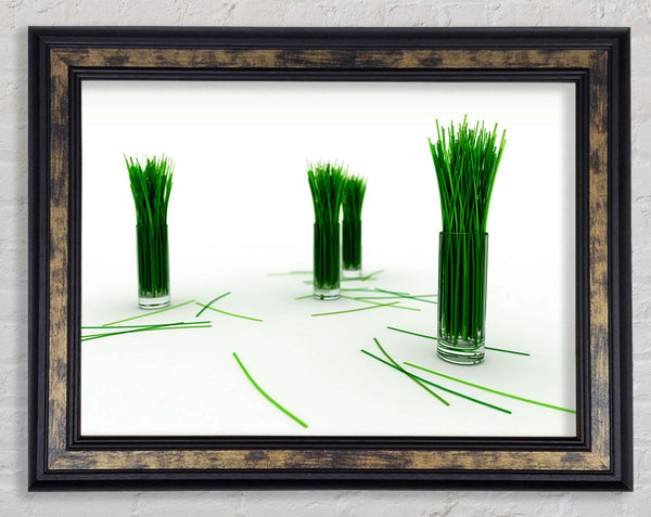 Wheat Glass Grass Framed Print