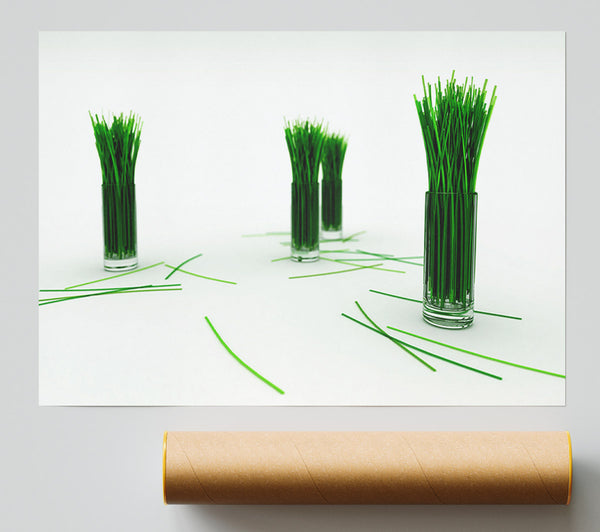 Wheat Glass Grass Poster