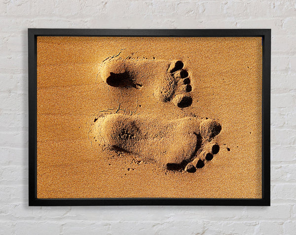 Footprints In The Sands Of Time Framed Print