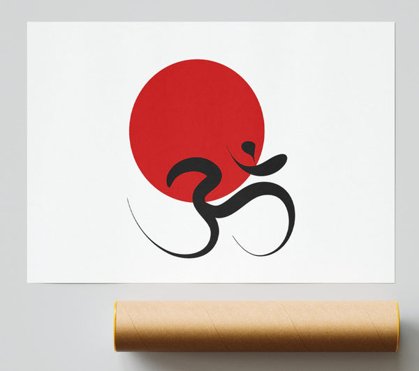 Om Sign Under The Red Sun Giclee Print