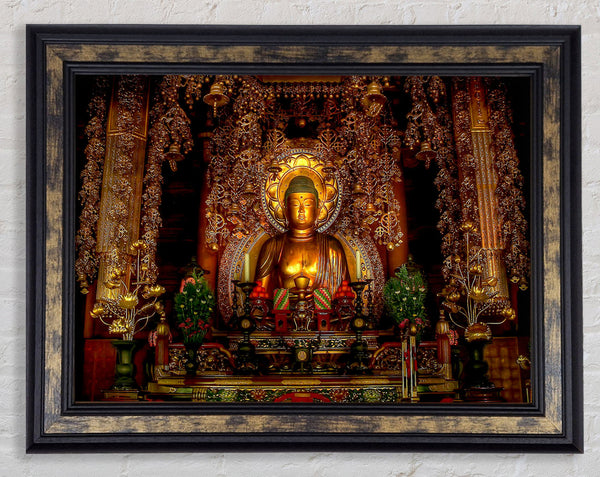Golden Buddha Chion Japan Framed Print