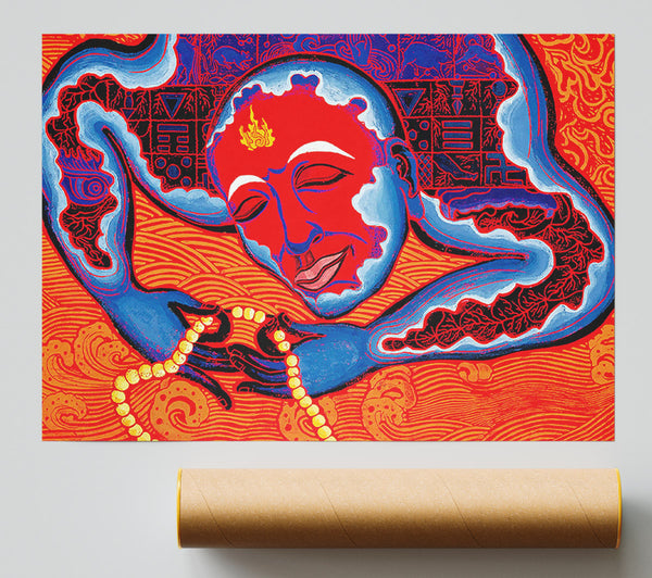 Tibetan Art Pray Beads Giclee Print