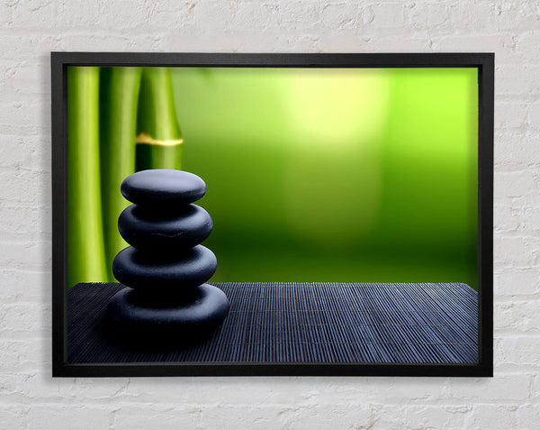 Zen Stones Background Framed Print