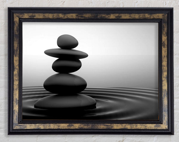 Zen Stones Framed Print