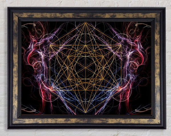 Metatrons Cube 2 Framed Print