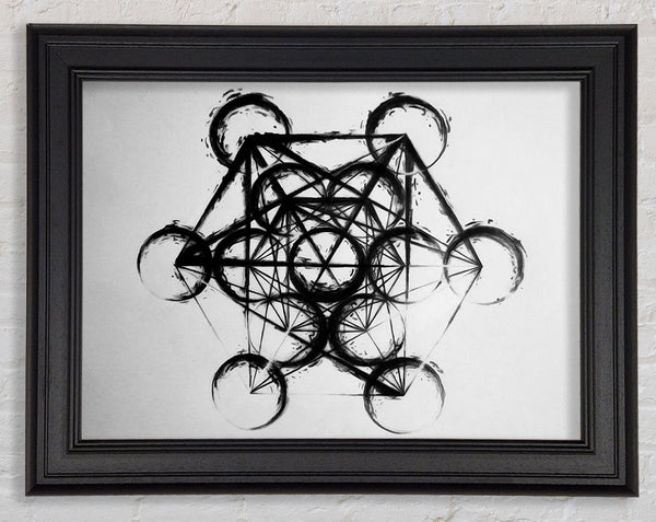 Metatron Cube Framed Print