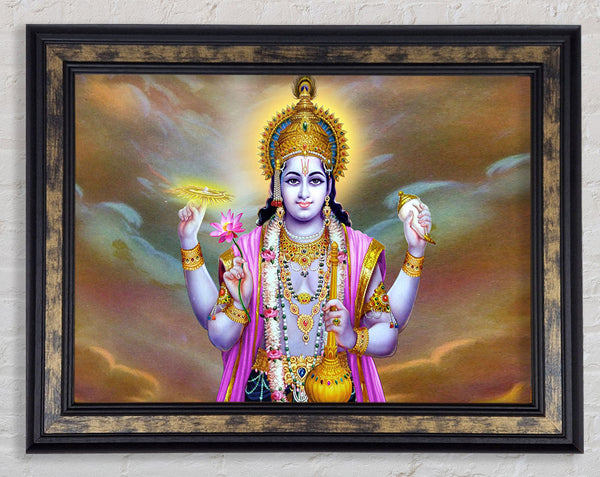 Hindu Vishnu Framed Print