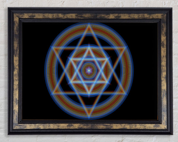 Cymatic Star Framed Print