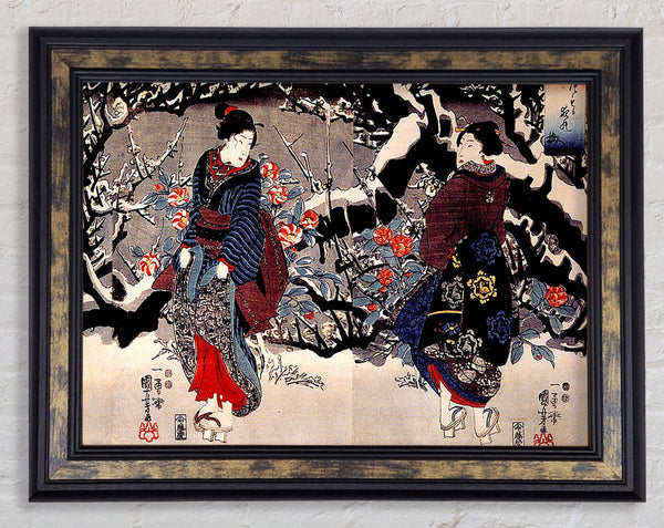 Utagawa Kuniyoshi Japanese Women Framed Print