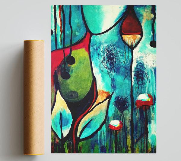 Tulips In Blue Giclee Print