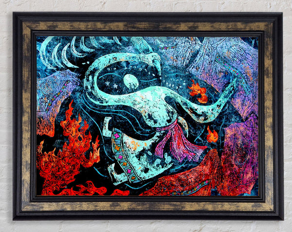 Tibetan Blue Warrior Framed Print