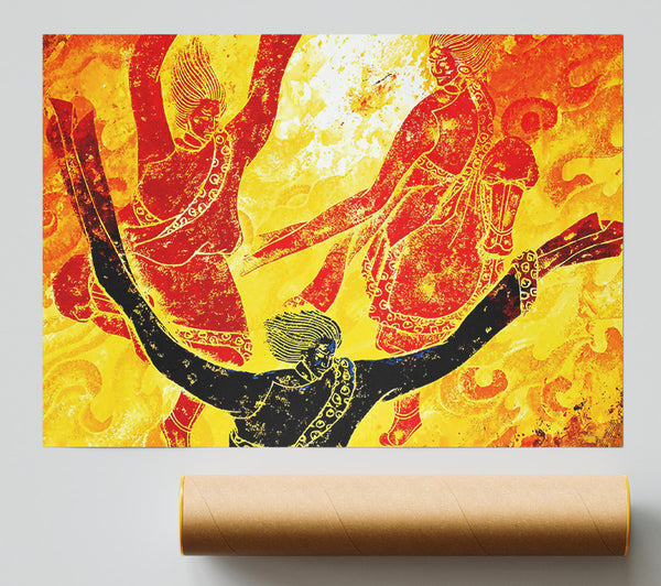 Tibetan Art Fire Of The Gods Poster