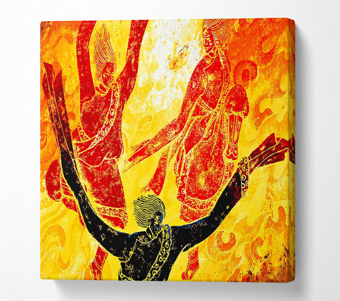  A Canvas Print of Tibetan Art Fire Of The Gods Canvas Wall Art