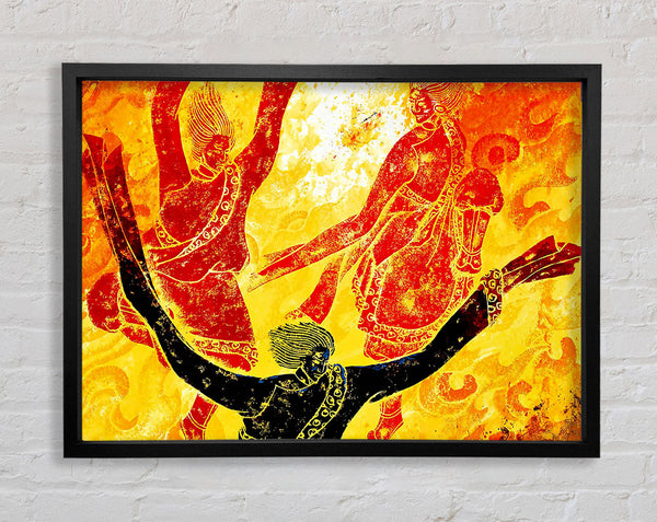 Tibetan Art Fire Of The Gods Framed Print