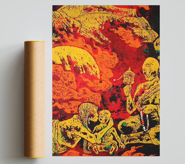 Tibetan Art Fire Wall Poster
