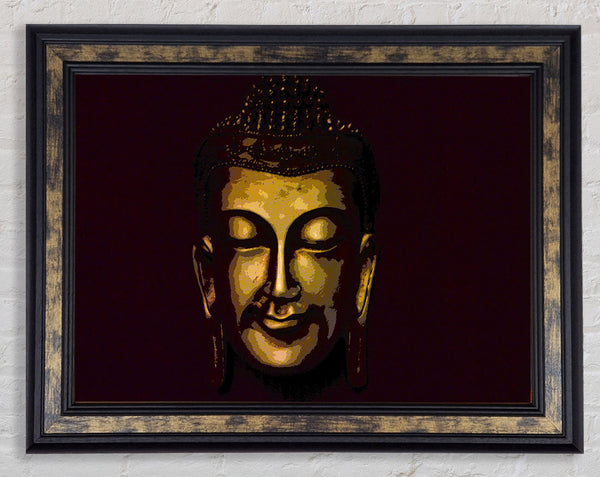 Gently Smiling Buddha Framed Print