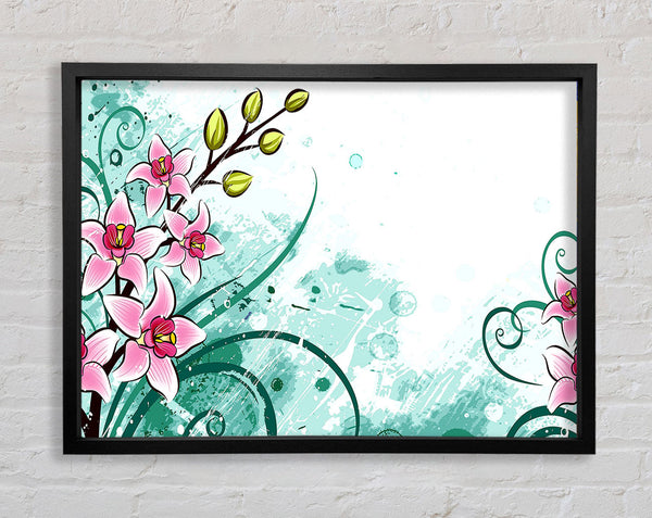 Pink Flowers Framed Print