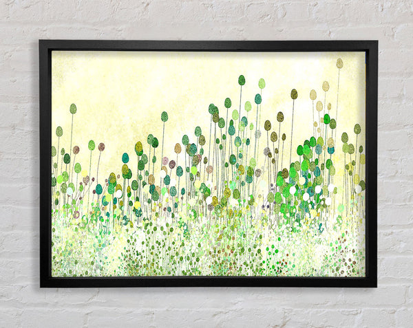 Poppy Buds Vintage Art Framed Print