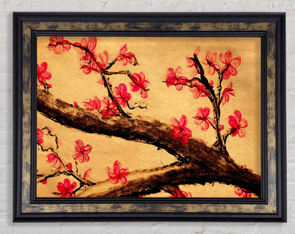 Cherry Blossom Painting Framed Print