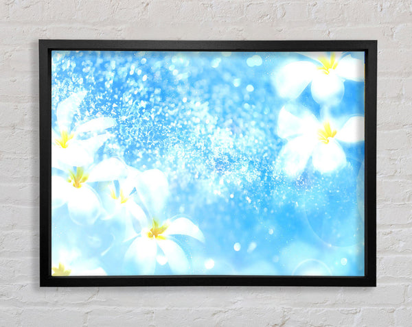 Plumeria Blue Framed Print