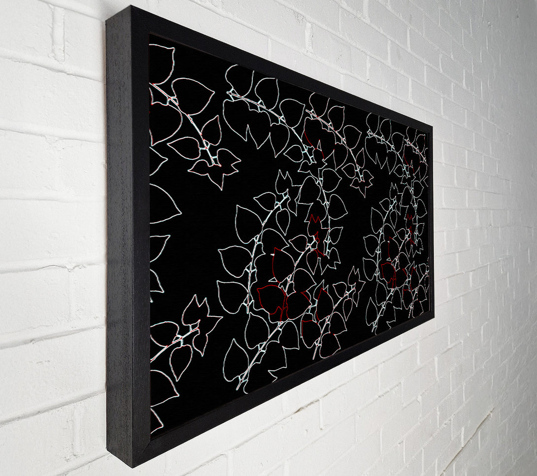  A Canvas Print of Abstarct Neon Floral Canvas Art