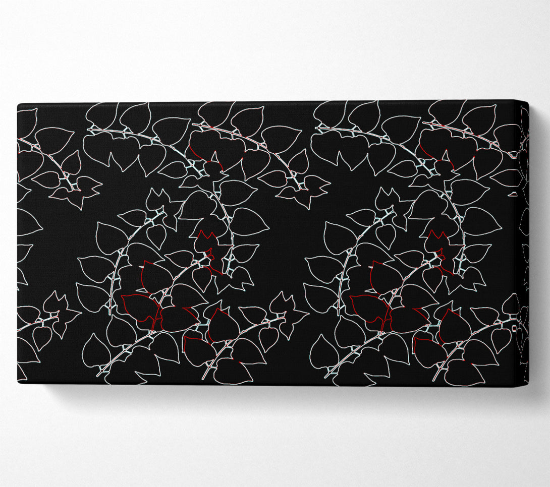  A Canvas Print of Abstarct Neon Floral Canvas Art