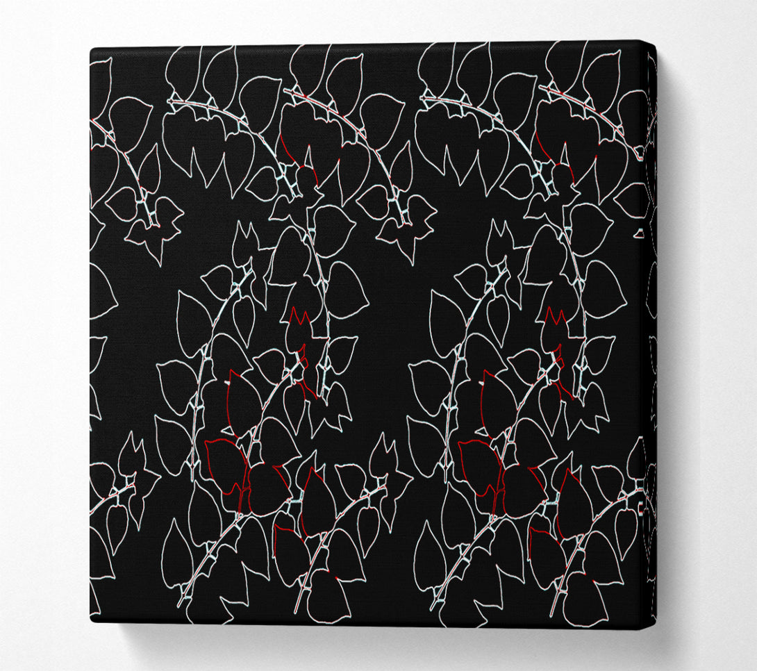  A Canvas Print of Abstarct Neon Floral Canvas Art