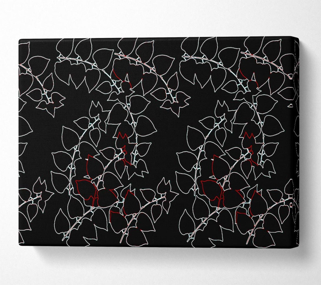  A Canvas Print of Abstarct Neon Floral Canvas Art