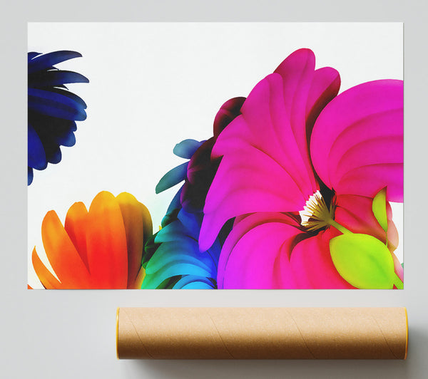Vibrant Flower Glow Giclee Print