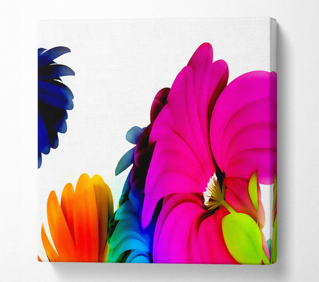  A Canvas Print of Vibrant Flower Glow Canvas Print